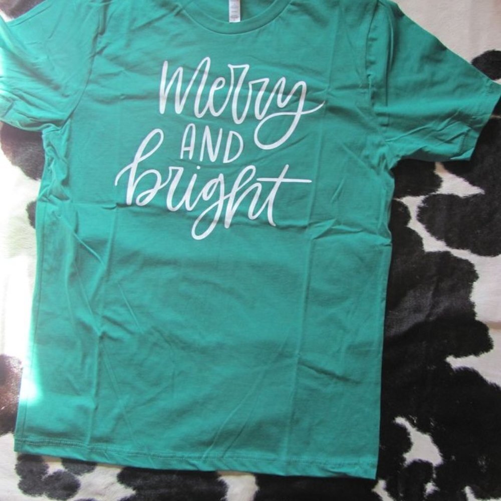 BELLA CANVAS MERRY & BRIGHT CHRISTMAS TSHIRTS - Picture 4 of 4